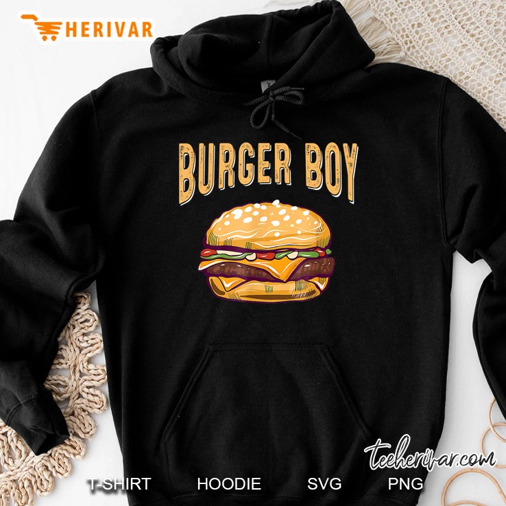Hamburger Cheeseburger Burger Boy Funny Fast Food Hoodie