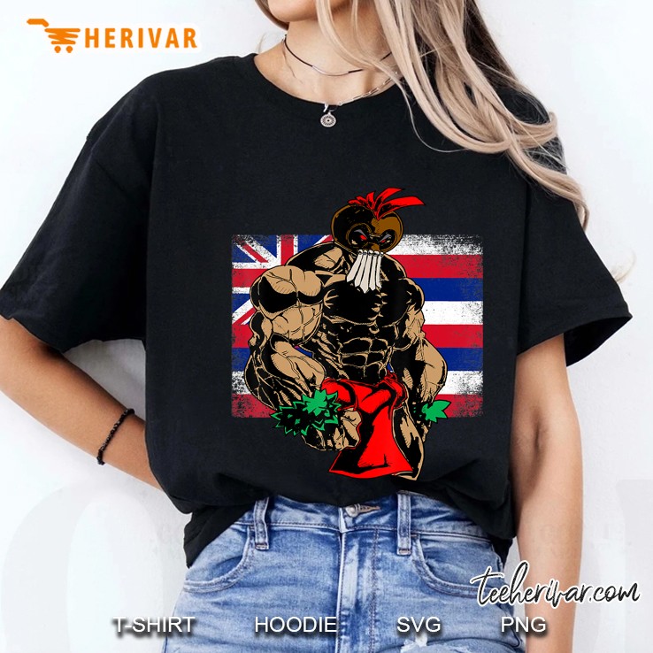 Hawaii Warrior Hawaiian Flag Kanaka Maoli Men Women Ladies Tee