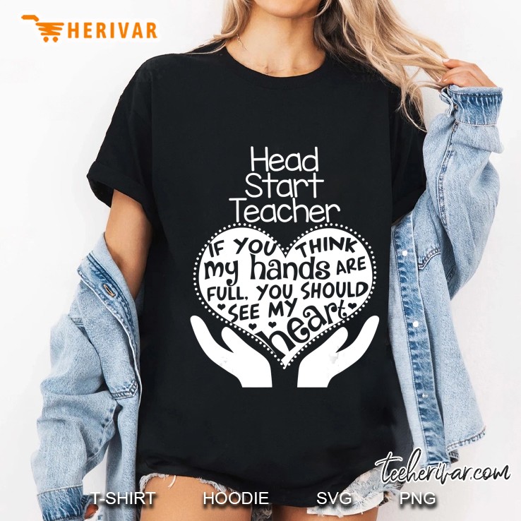 Head Start Teacher Heart Hands School Team Ladies Tee