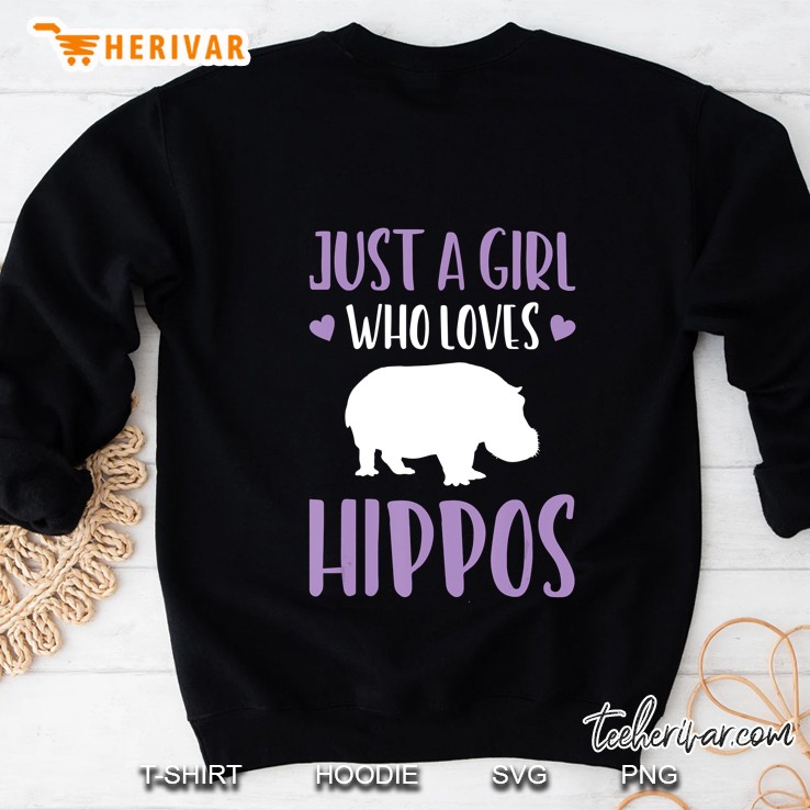 Just A Girl Who Loves Hippos African Animal Sweatshirt