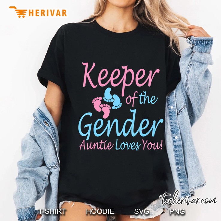 Keeper Of The Gender Auntie - Gender Reveal Party Idea Ladies Tee