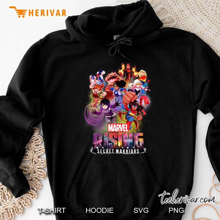 Marvel Rising Secret Warriors Hero Action Pose Collage Hoodie
