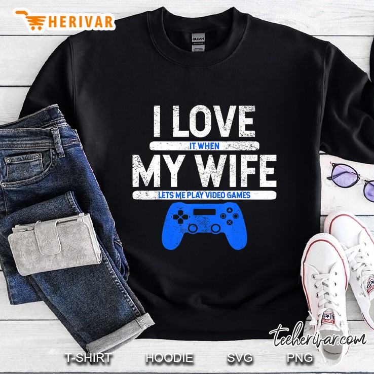 Mens I Love It When My Wife Lets Me Play Video Games Husband Mugs