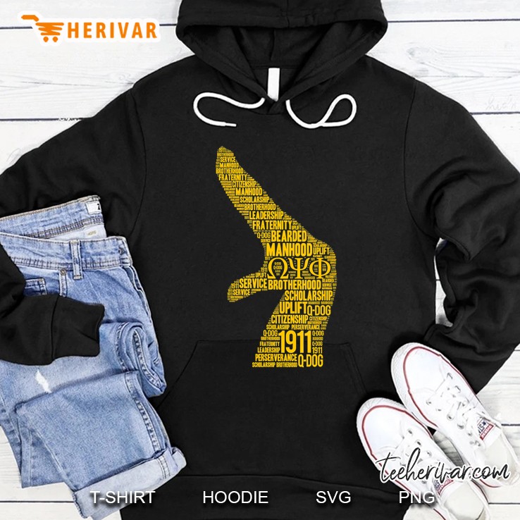 Mens Omega 1911 Psi Phi Hand Sign Hoodie
