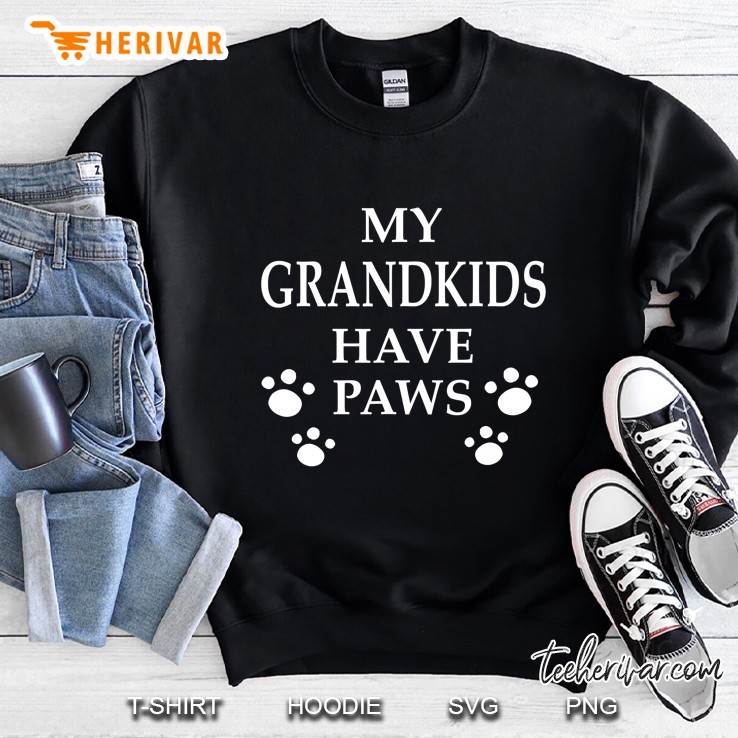 My Grandkids Have Paws Shirt Dog Lovers Grandparent Mugs