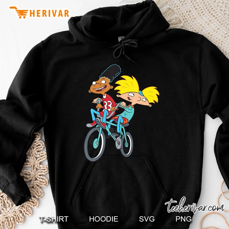 Nickelodeon Hey Arnold Characters Riding A Bike Hoodie