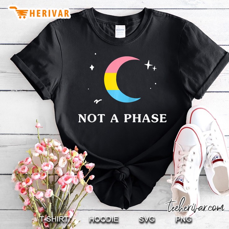 Not A Phase Pansexual Lgbtqia Pan Pride Flag Moon Zip Shirt