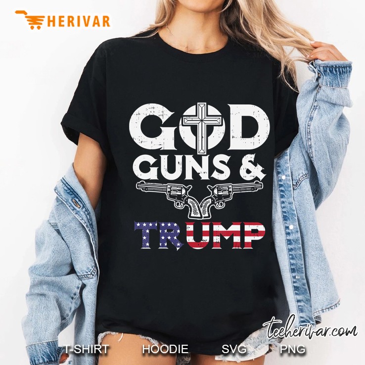 Pro God Guns Trump Usa Flag Reelect Vote For Donald 2020 Hoodie