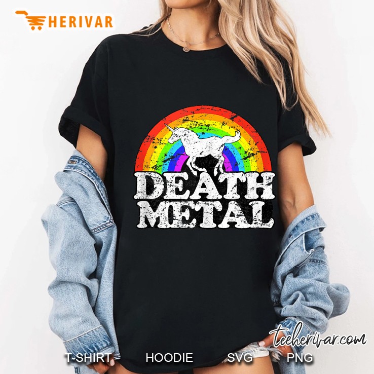 Unicorn Death Metal - Funny Rainbow Tee Ladies Tee