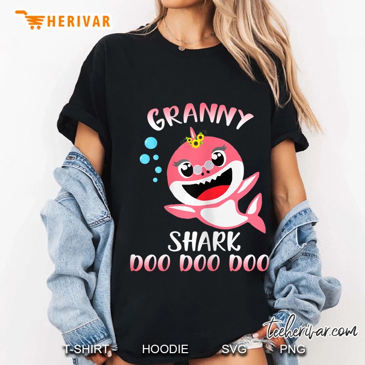 Womens Granny Shark Doo Doo Shirt Matching Family Shark Ladies Tee