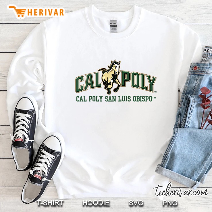 Cal Poly Slo Mustangs Ncaa Ppcpo07 Raglan Baseball Sweatshirt