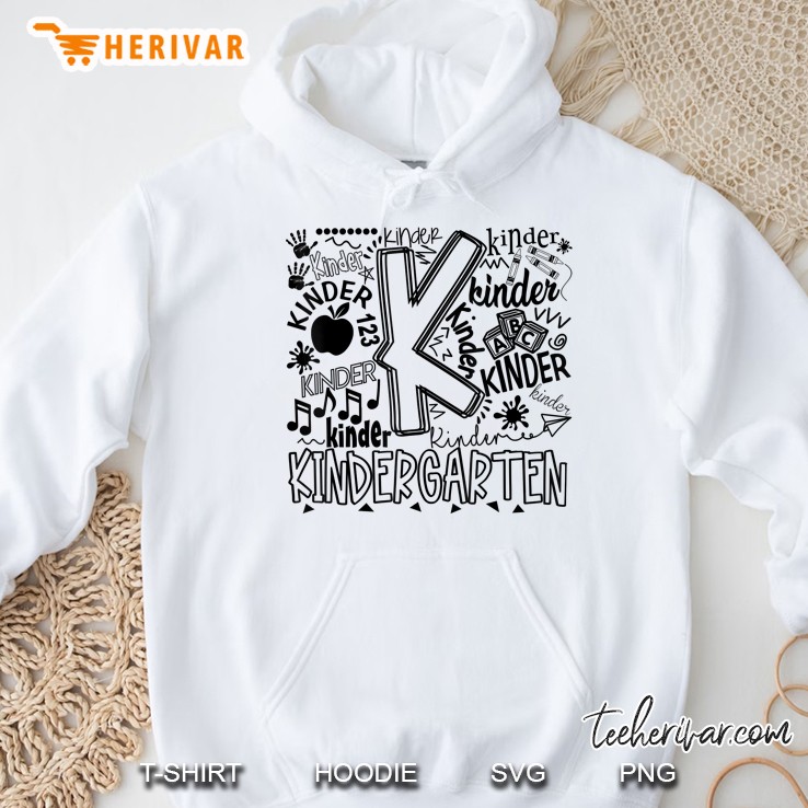 Kindergarten Typography Back To School Hoodie