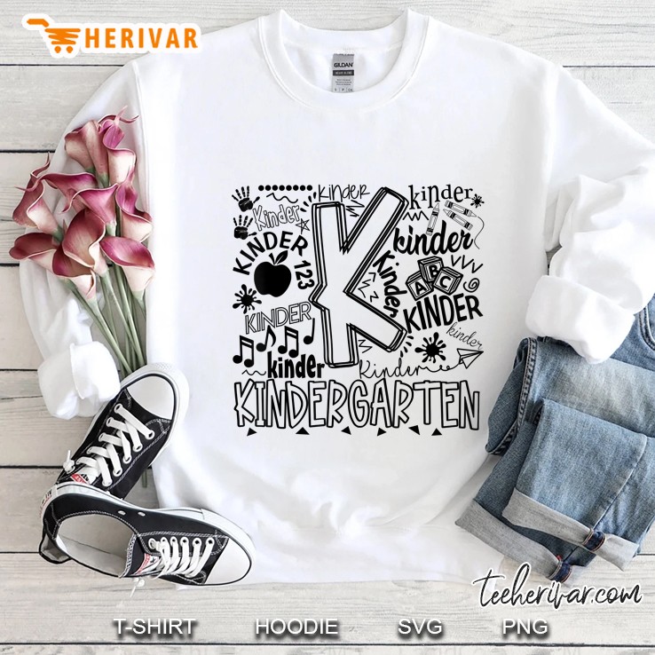 Kindergarten Typography Back To School Sweatshirt