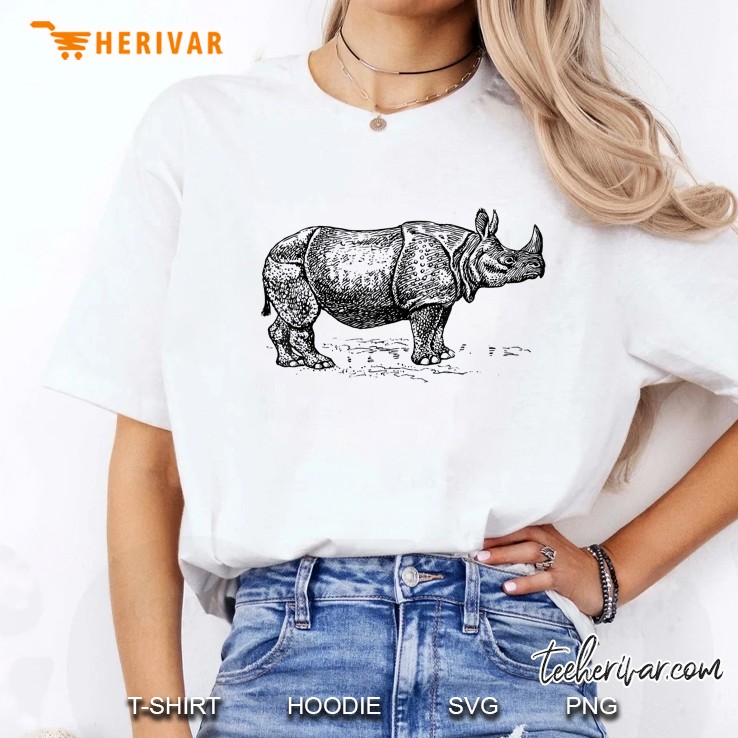 Rhinoceros Rhino Unicorn Horn Ladies Tee