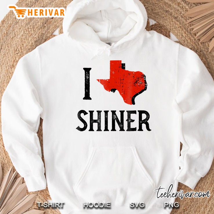 Tighe's I Love Shiner Texas State Heart Mugs