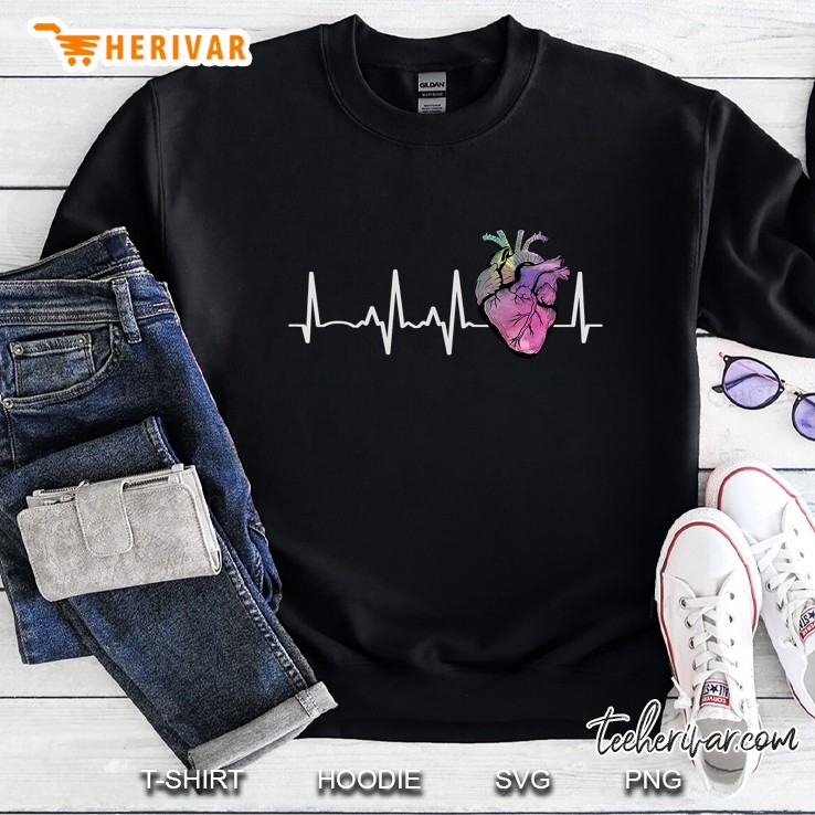Heartbeat From Real Human Heart Medical Anatomical Graphic Sweatshirt