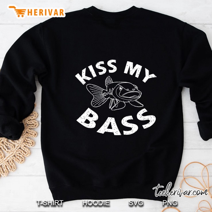 Kiss My Bass Funny Fishing Tee Shirt Mugs