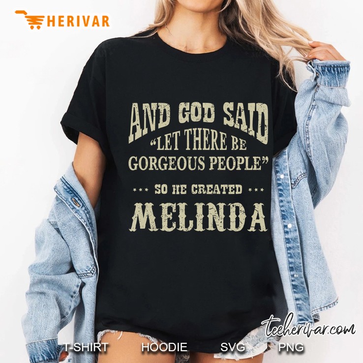 Personalized Birthday Gift Idea For Person Named Melinda Ladies Tee