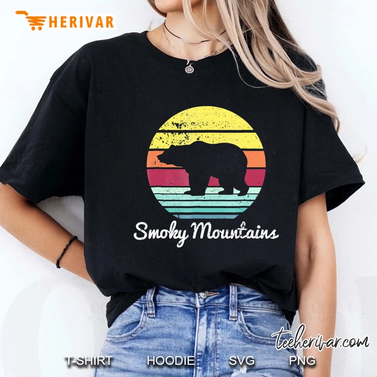 Retro Great Smoky Mountains National Park Bear Ladies Tee