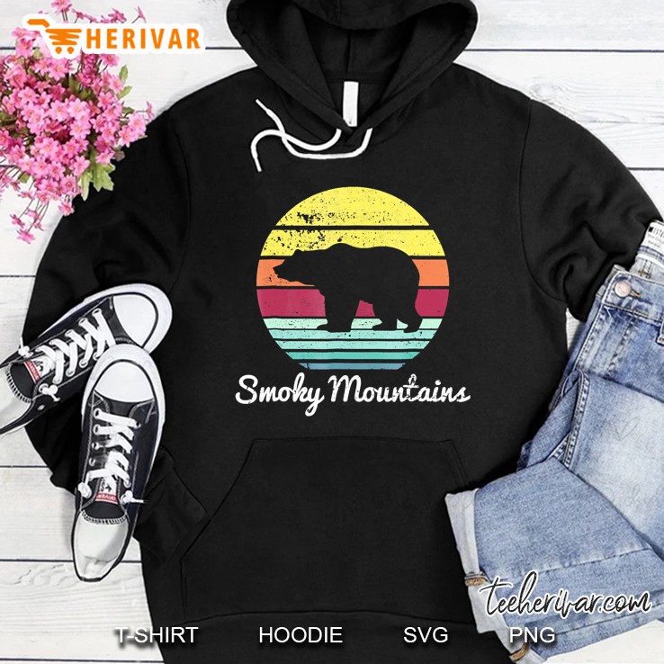 Retro Great Smoky Mountains National Park Bear Hoodie