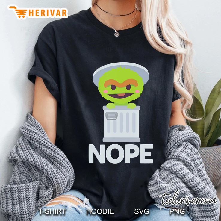 Sesame Street Oscar The Grouch Nope Ladies Tee