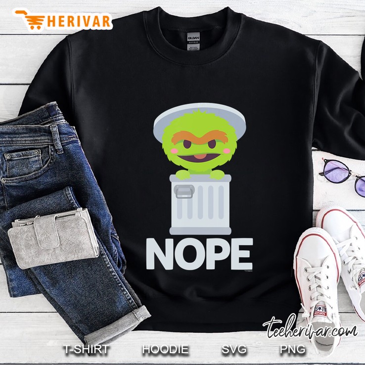 Sesame Street Oscar The Grouch Nope Sweatshirt