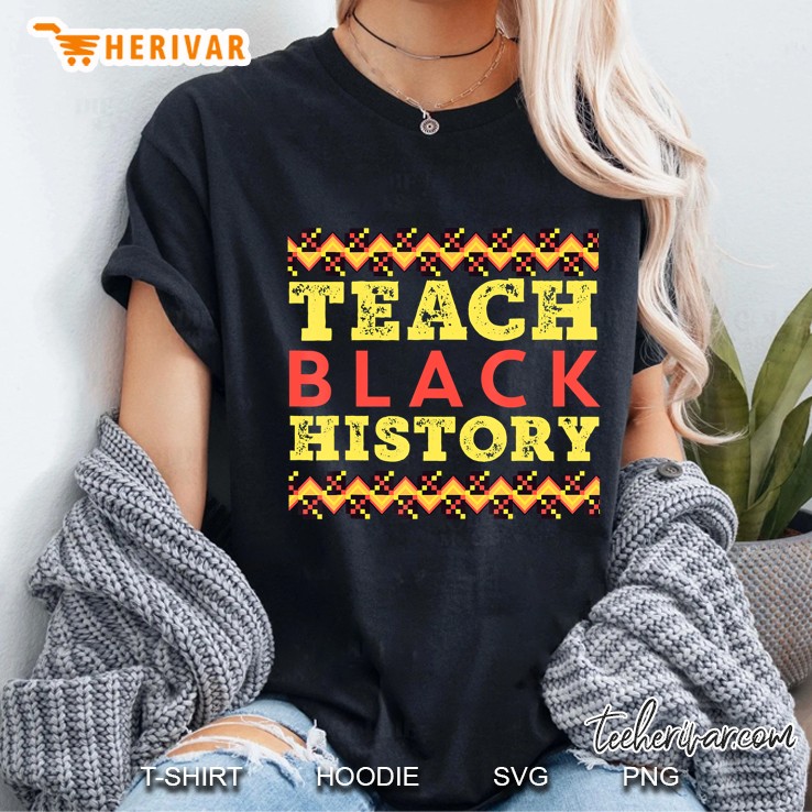 Teach Black History Month Vintage Black History Teacher Ladies Tee