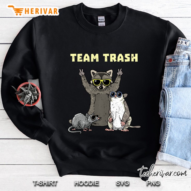 Team Trash Opossum Raccoon Rat, Funny Animals Garbage Gang Pullover Mugs