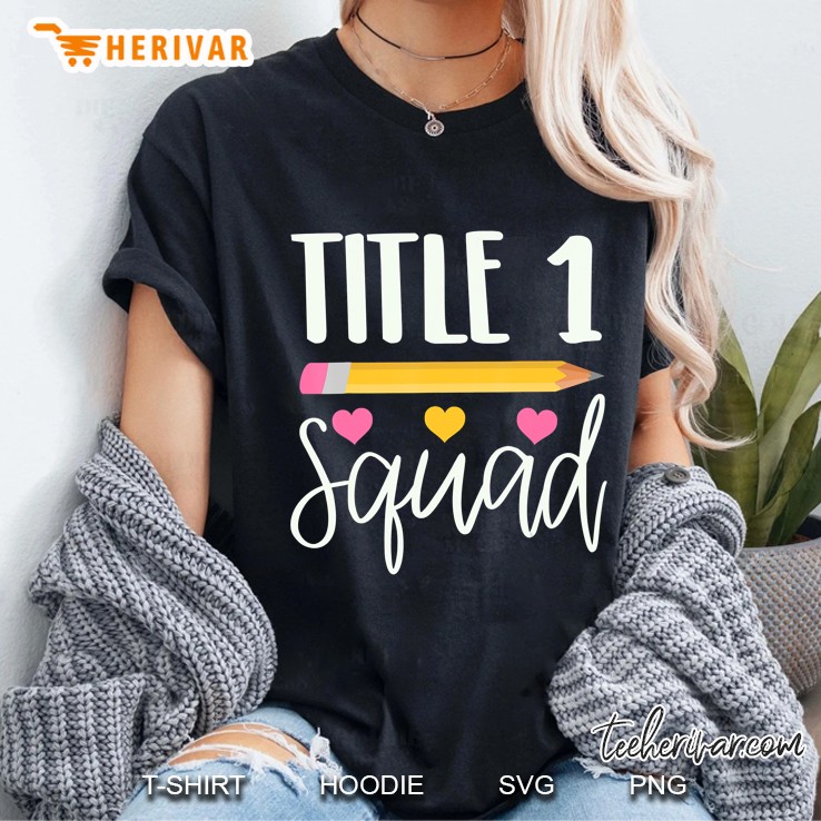 Title 1 Squad Cute Title 1 Reading Teacher Gift Ladies Tee