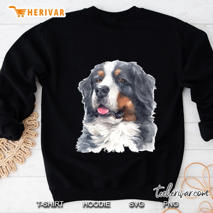 Bernese Mountain Dog Shirt - Watercolor Art Dog Gift Sweatshirt