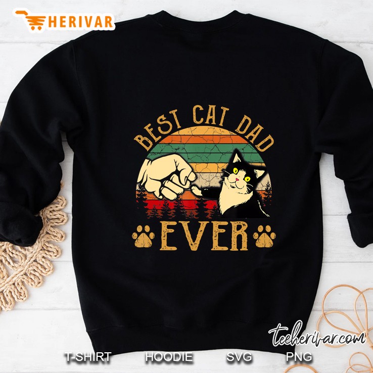 Best Cat Dad Ever Shirts Funny Cat Dad Father Vintage Gifts Sweatshirt