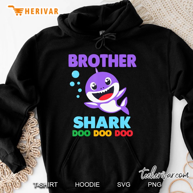 Brother Shark Gift - Cute Baby Shark Design Family Set Tee Hoodie