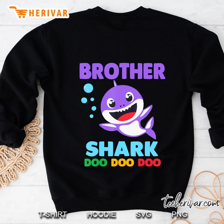Brother Shark Gift - Cute Baby Shark Design Family Set Tee Sweatshirt