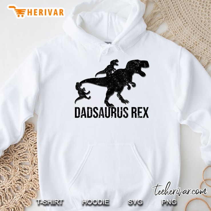 Dadsaurus Rex 2 Kids Funny Father Hoodie