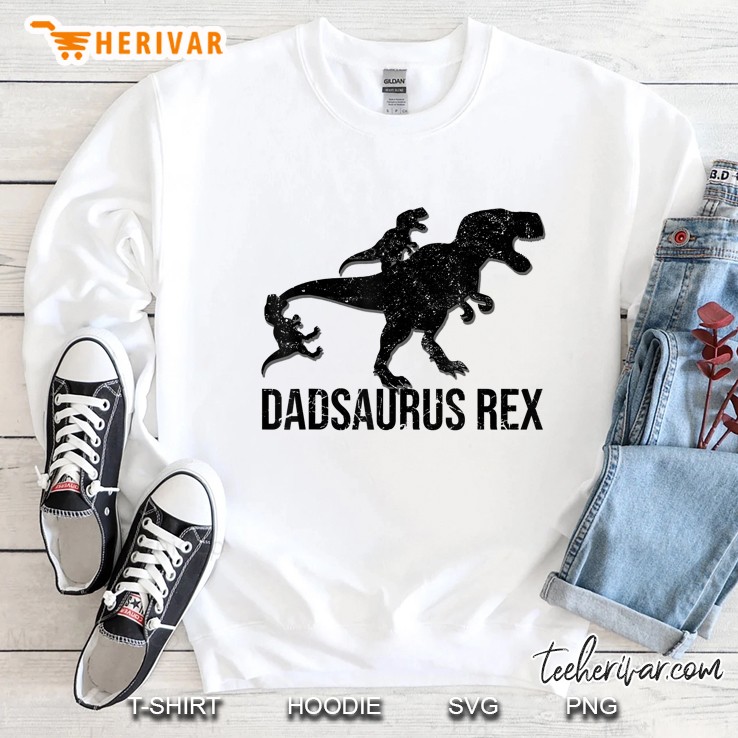 Dadsaurus Rex 2 Kids Funny Father Sweatshirt