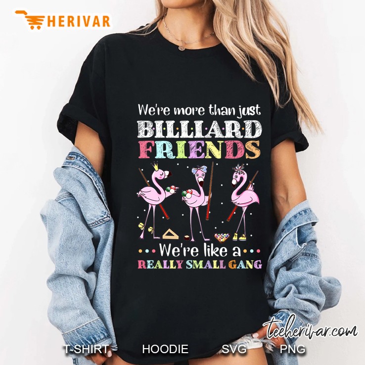 We're More Than Just Billiard Friends We're Like A Really Small Gang Flamingo Version Hoodie