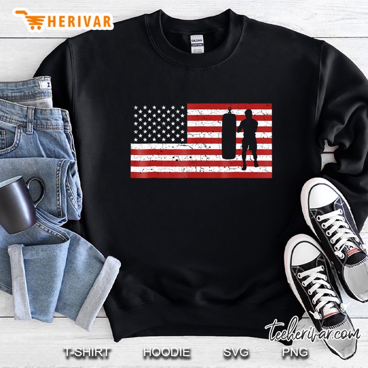 American Flag Boxing Sweatshirt