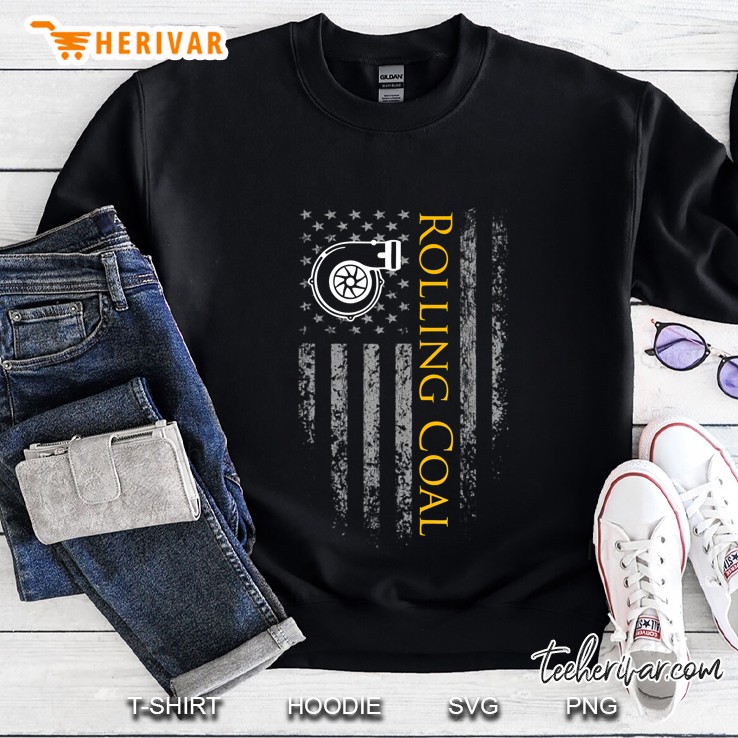 Diesel Rolling Coal American Flag Tshirt Truck Turbo Brother Sweatshirt