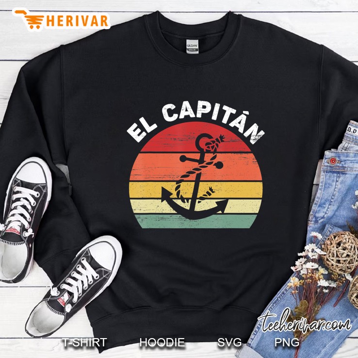 El Capitan Shirt Anchor Pontoon Captain Skipper Gift For Men Sweatshirt