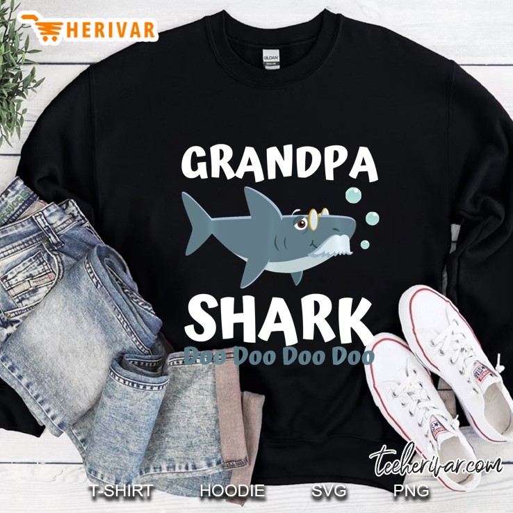 Grandpa Shark Shirt Family Shark Shirts Set Mugs