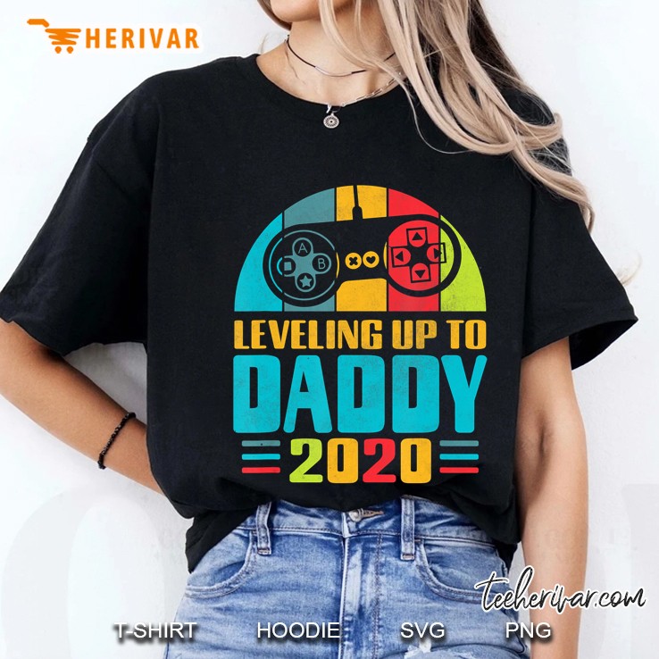 Leveling Up To Daddy Gift Pregnancy Announcement Daddy To Be Ladies Tee