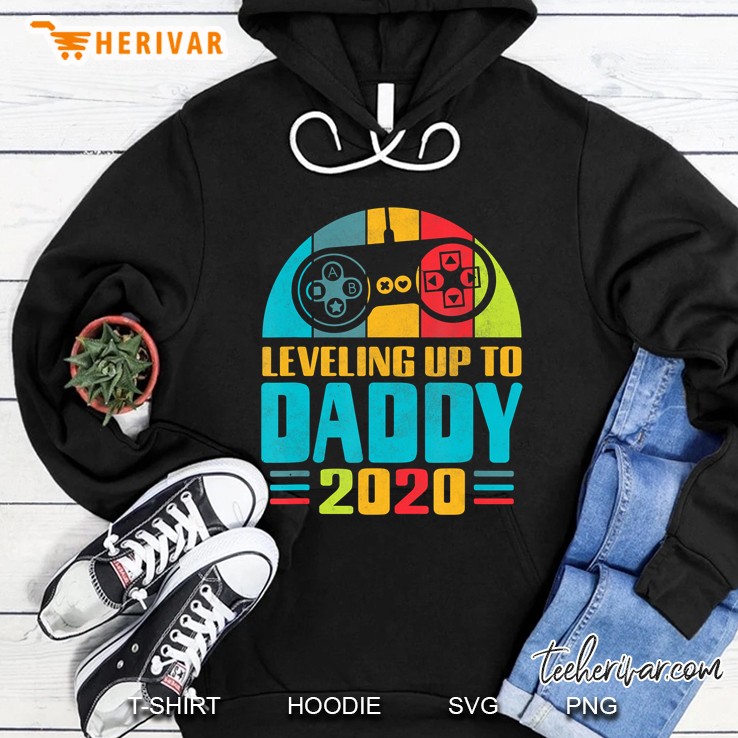 Leveling Up To Daddy Gift Pregnancy Announcement Daddy To Be Hoodie
