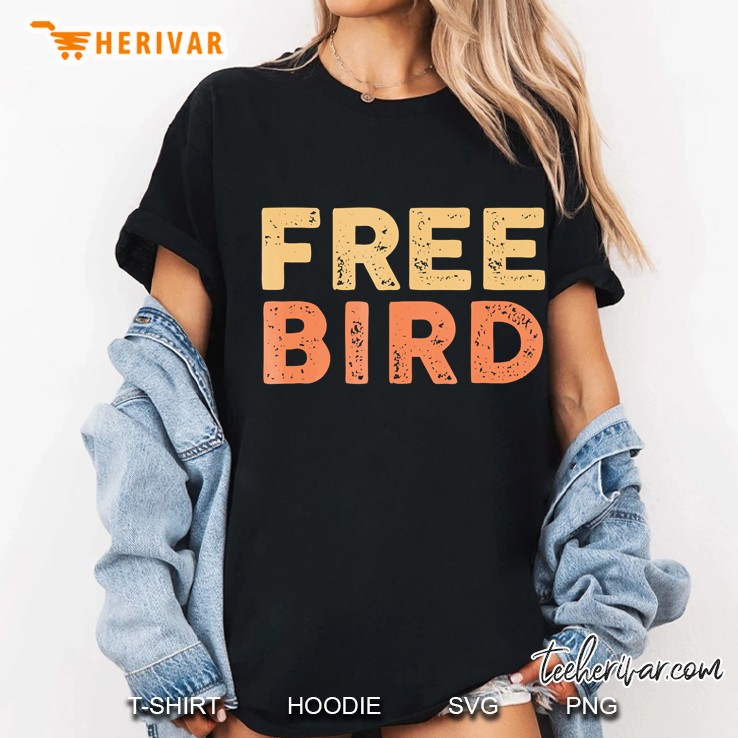 Lyriclyfe Free Bird By Ronnie Van Zant & A Collins Ladies Tee