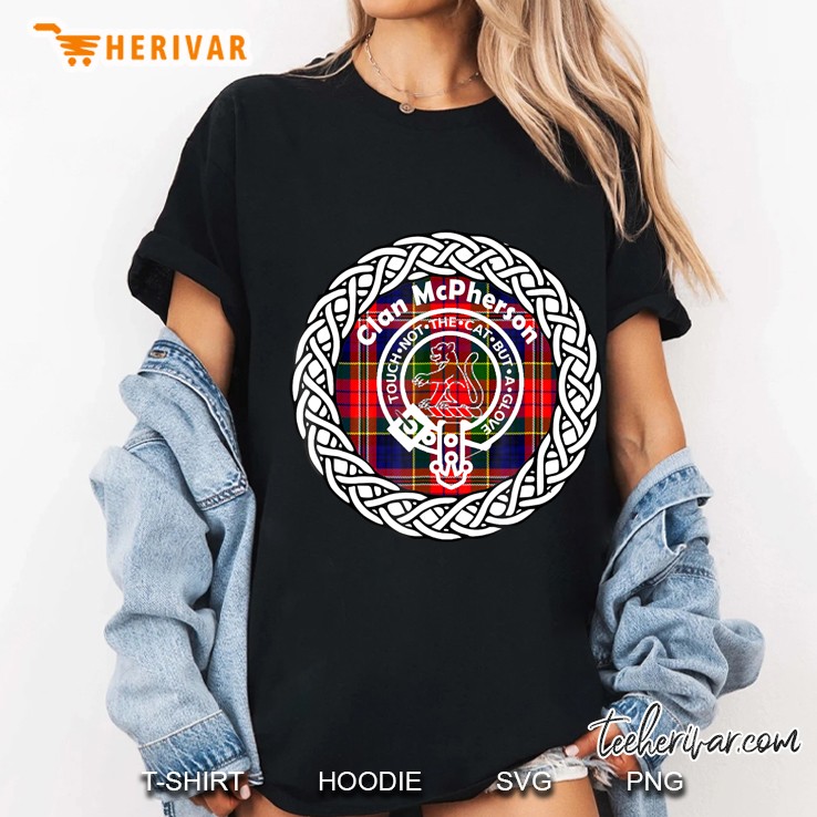 Mcpherson Surname Last Name Scottish Clan Tartan Crest Ladies Tee
