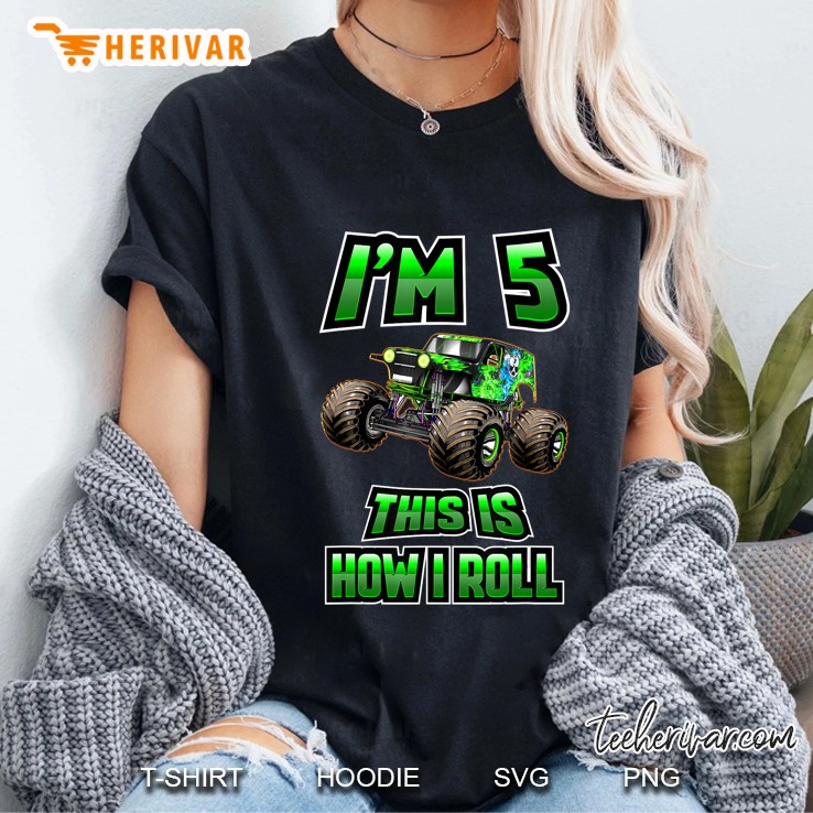 Monster Trucks Are My Jam - 5Th Birthday Boy - 5 Years Old Ladies Tee