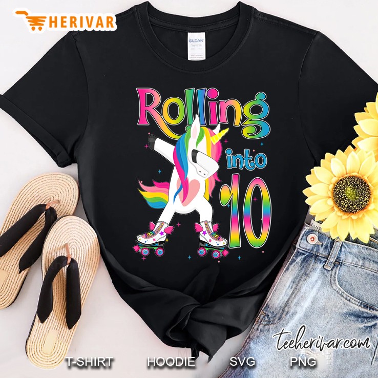 Rolling Into 10 Years Lets Roll I'm Turning 10 Roller Skate Shirt