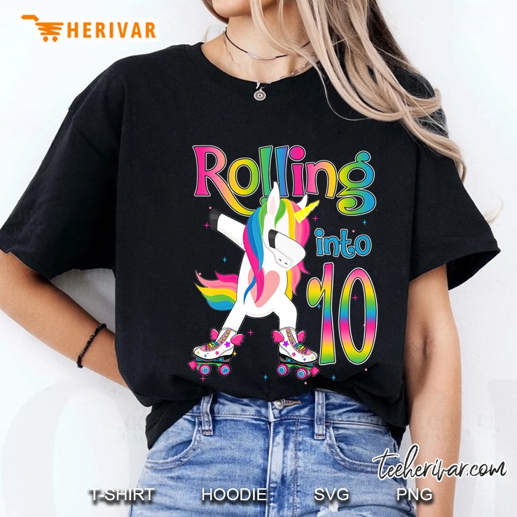 Rolling Into 10 Years Lets Roll I'm Turning 10 Roller Skate Hoodie