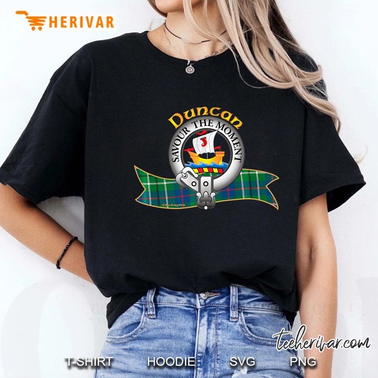 Scottish Duncan Clan Tartan The Crest, On Waves Of The Sea Hoodie