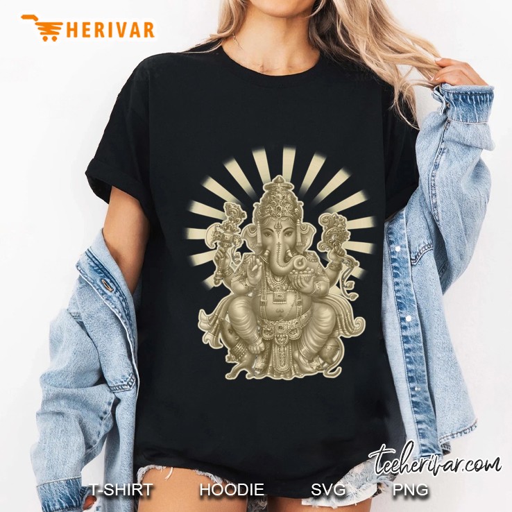 Sepia Ganesh Yoga Tshirt Ladies Tee