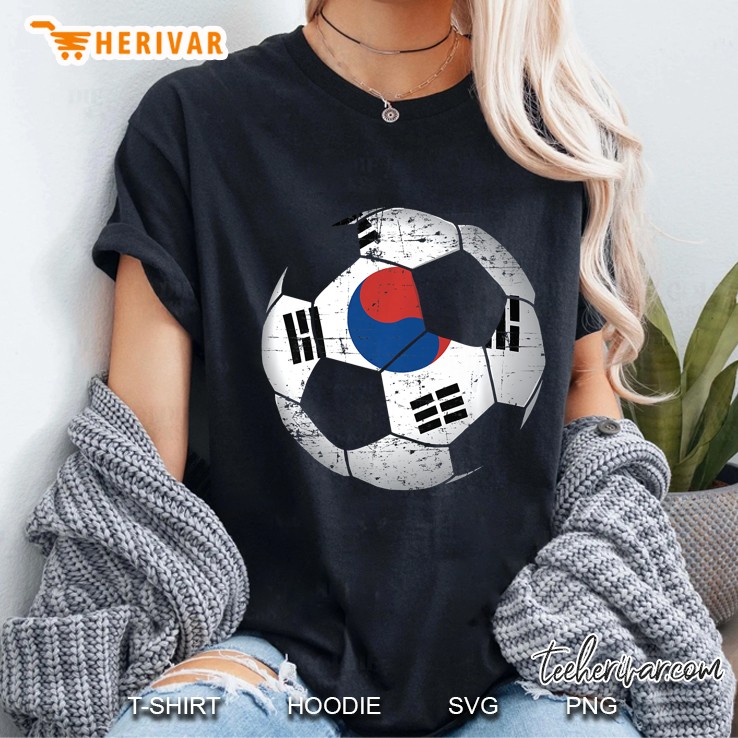South Korea Soccer Ball Flag Jersey Shirt - Korean Football Ladies Tee